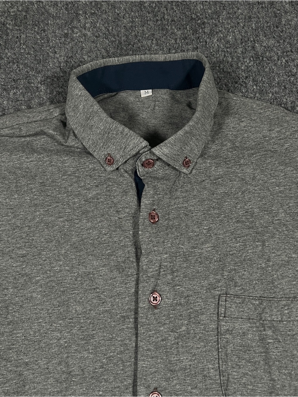 State And & Liberty Mens Short Sleeve Button Down Shirt Size M Gray
